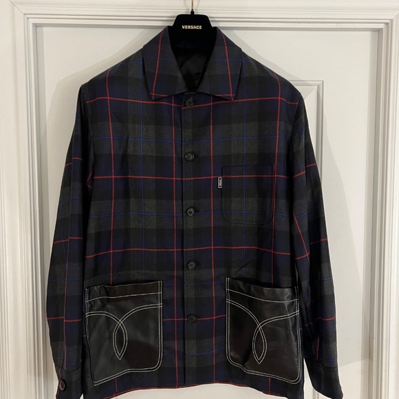 AUTHENTIC new VERSACE wool JACKET SHIRT sz52 L - XL - Picture 3 of 13